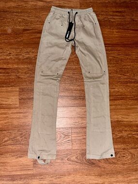 Men's Tan Stretch Utility Pants - Casual Everyday Wear